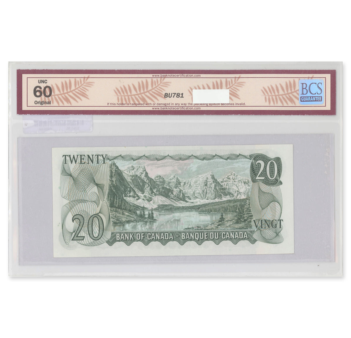 $20 1969 BC-50aA Replacement Beattie-Rasminsky Prefix *EB BCS UNC-60 Original