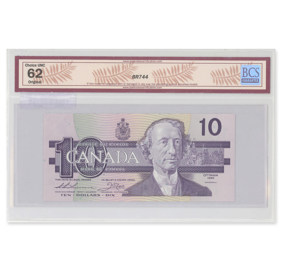 $10 1989 BC-57aA Replacement Thiessen-Crow Prefix ADX BCS UNC-62 Original