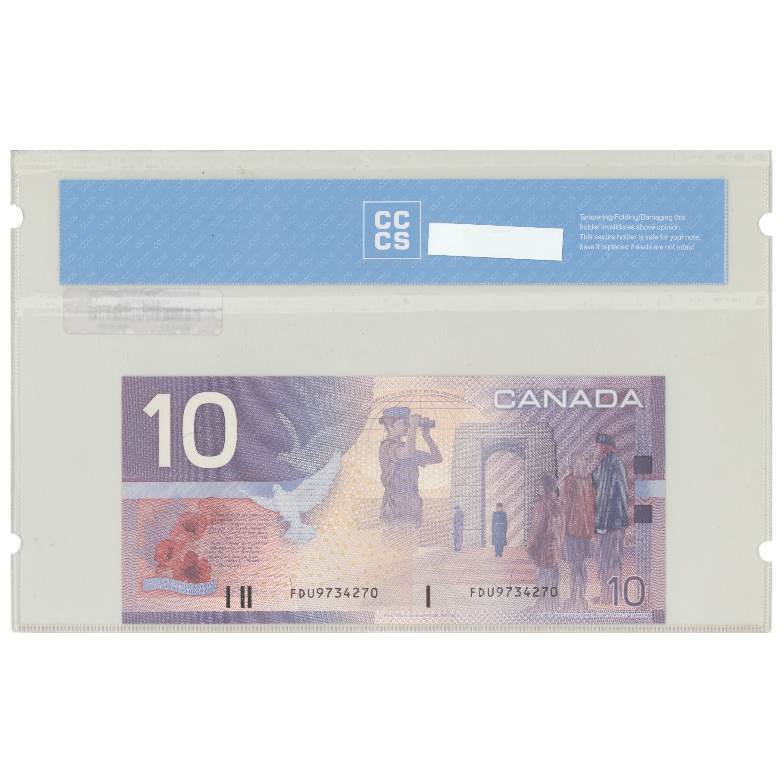 $10 2000 BC-63aA Knight-Thiessen Prefix FDU CCCS GUNC-66