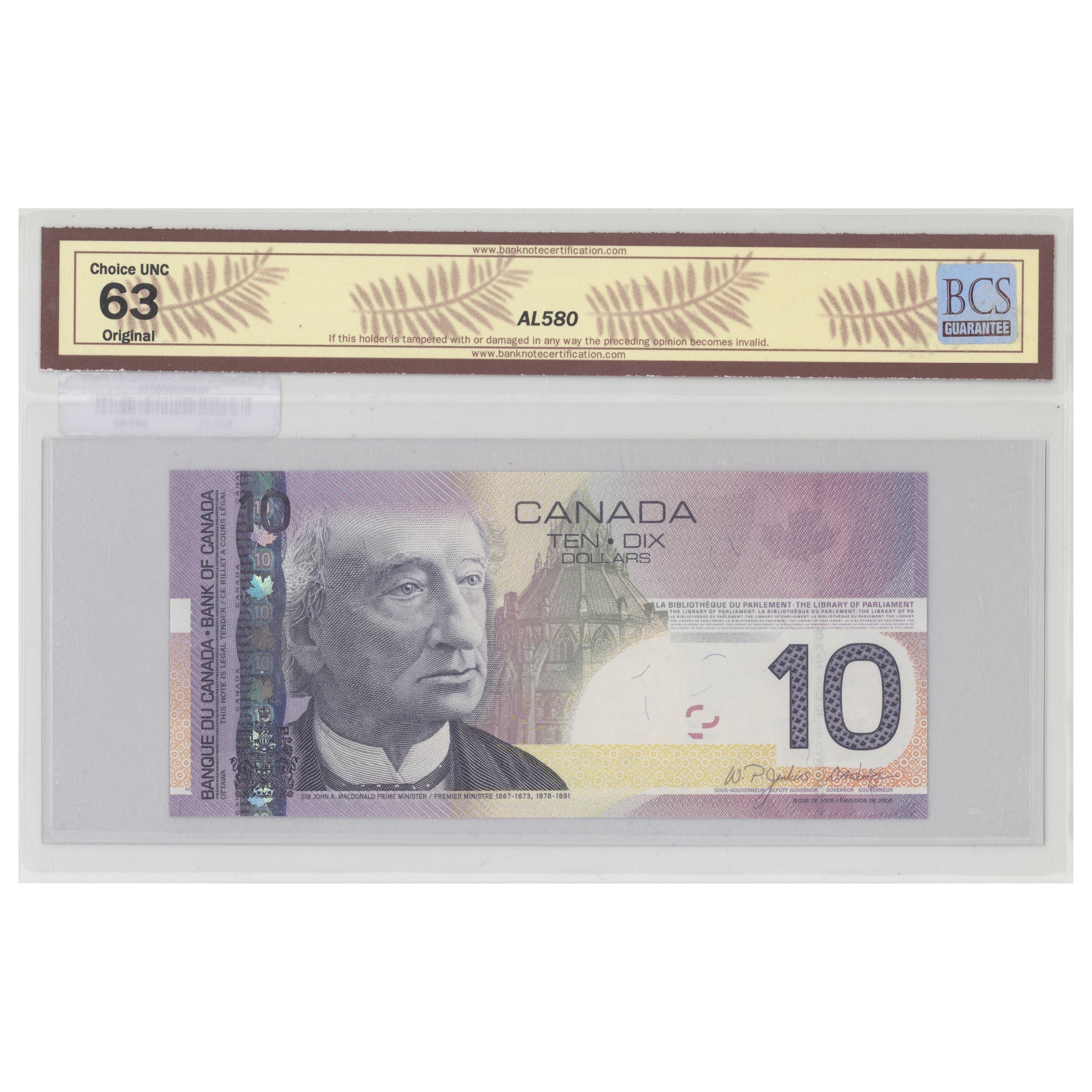 $10 2005 BC-68aA Replacement Jenkins-Dodge Prefix BTG BCS CUNC-63 Original