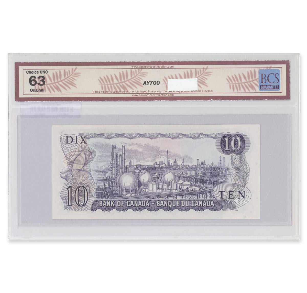 $10 1971 BC-49c Lawson-Bouey Prefix TZ BCS CUNC-63 Original