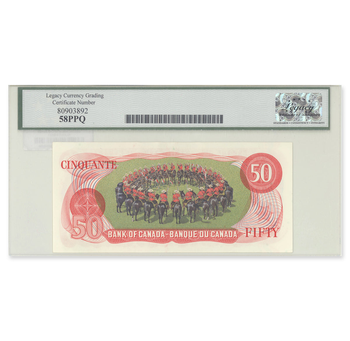 $50 1975 BC-51b Crow-Bouey Prefix EHJ Legacy AU-58 PPQ