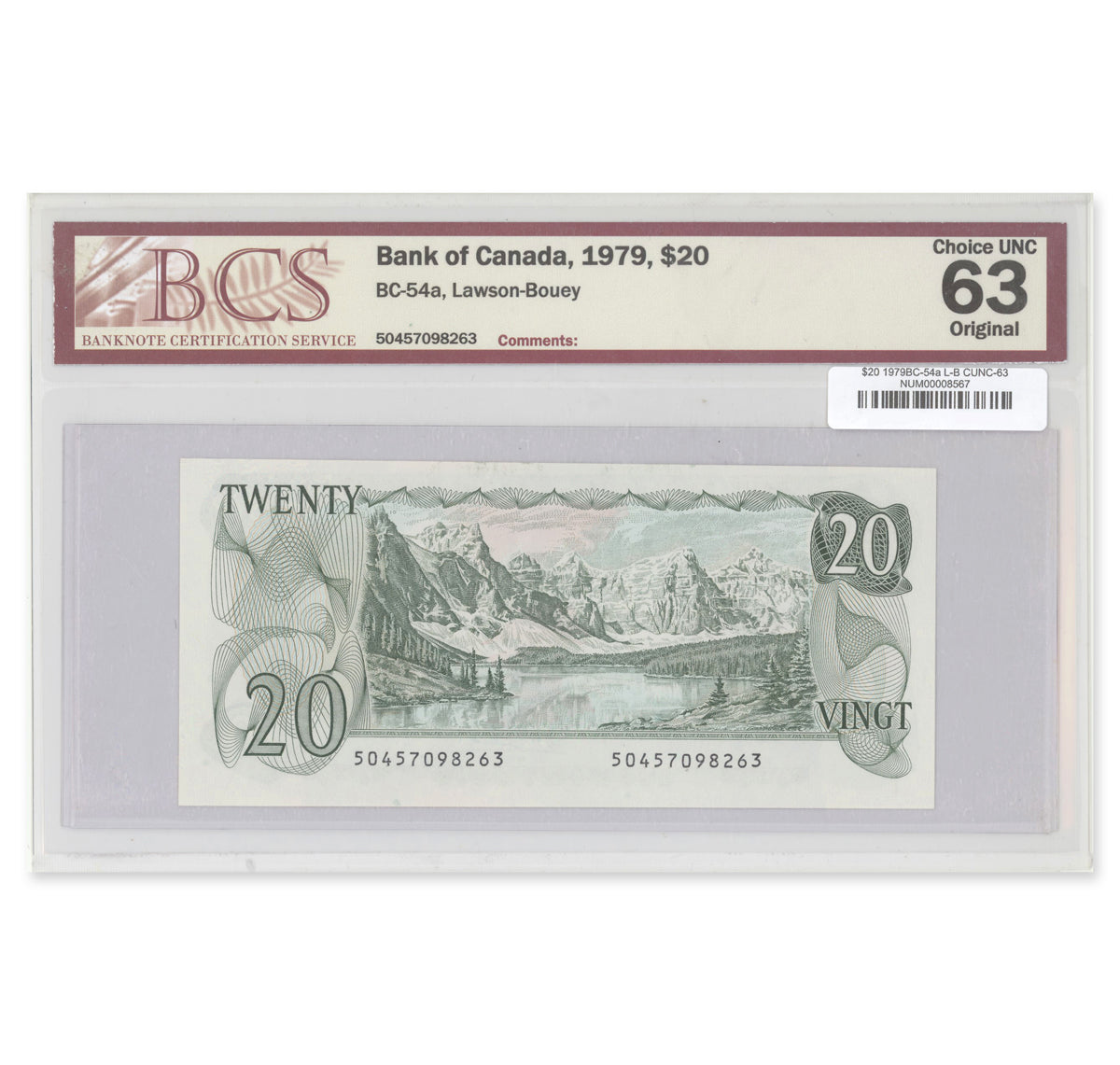 $20 1979 BC-54a Lawson-Bouey BCS CUNC-63 Original