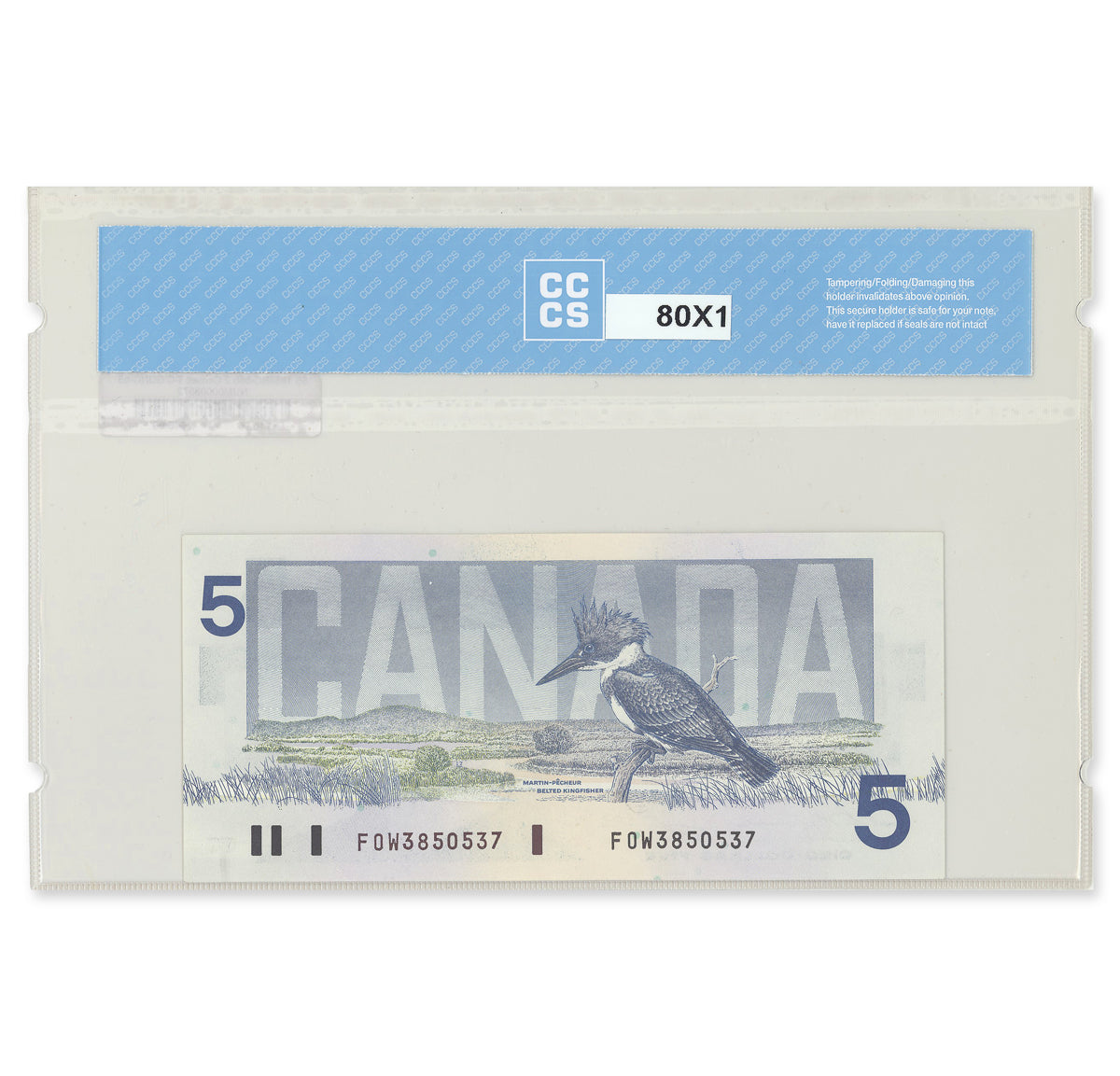 $5 1986 BC-56b 2 Consecutive Thiessen-Crow Prefix FOW CCCS GUNC-65