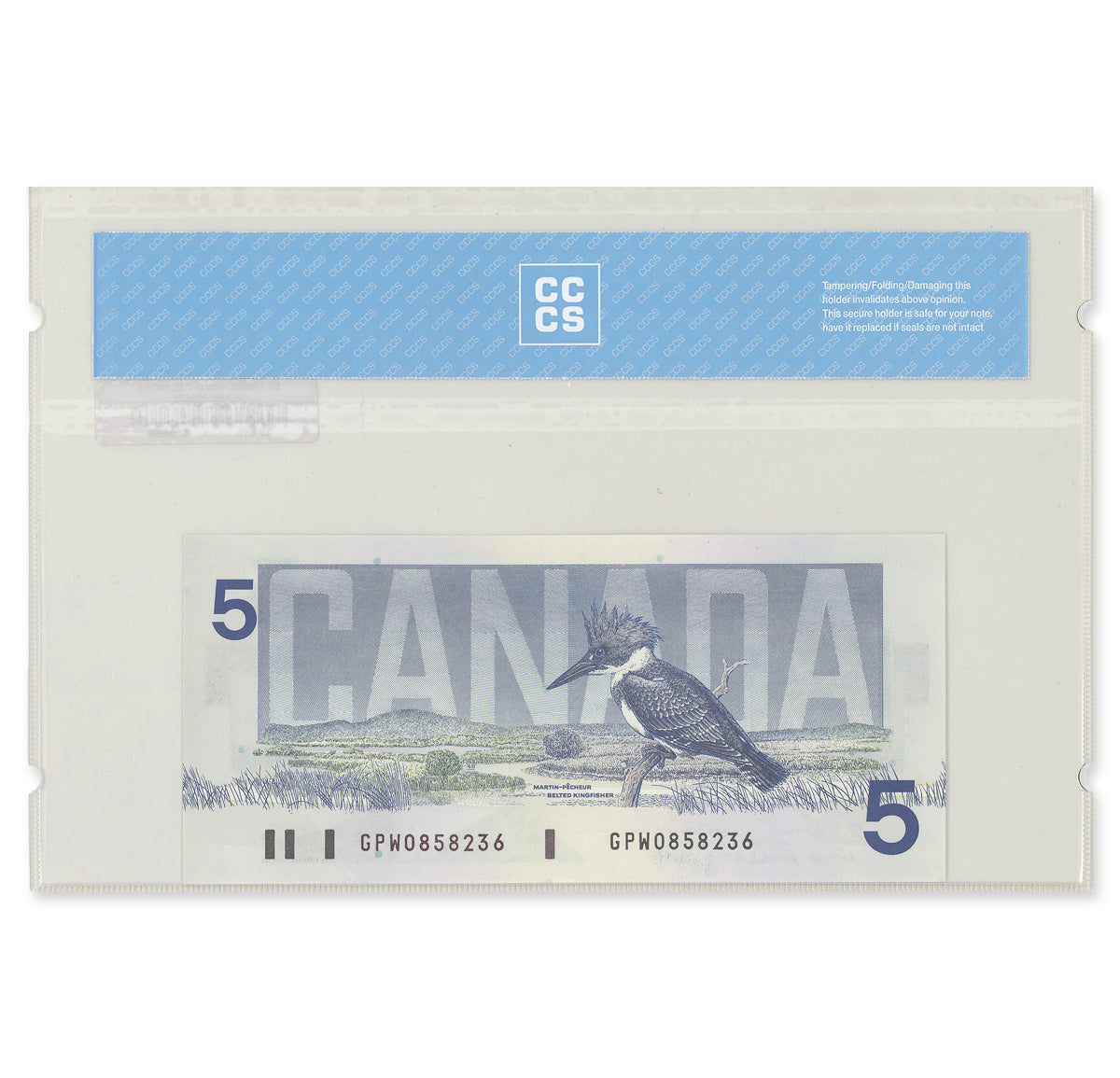 $5 1986 BC-56c Bonin-Thiessen Prefix GPW CCCS GUNC-65