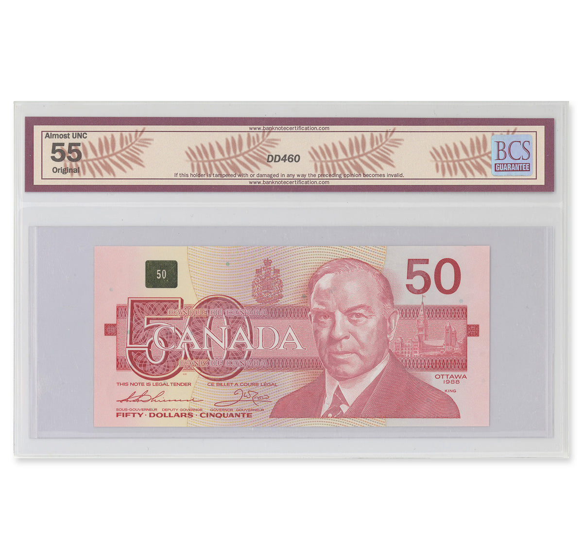 $50 1988 BC-59a Thiessen-Crow Prefix EHY BCS AU-55 Original