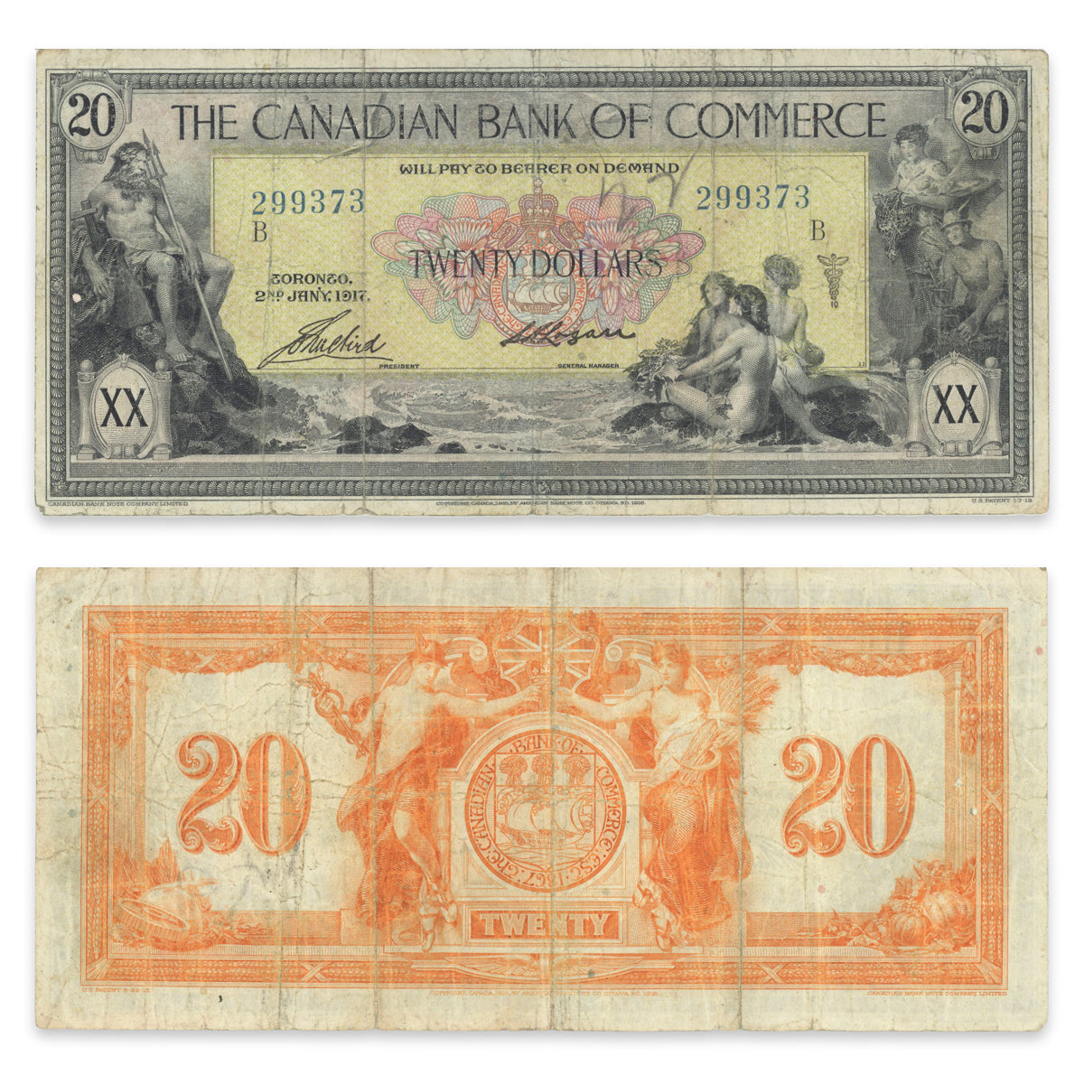 $20 1917 75-16-04-20a Canadian Bank of Commerce Aird-Logan F-12