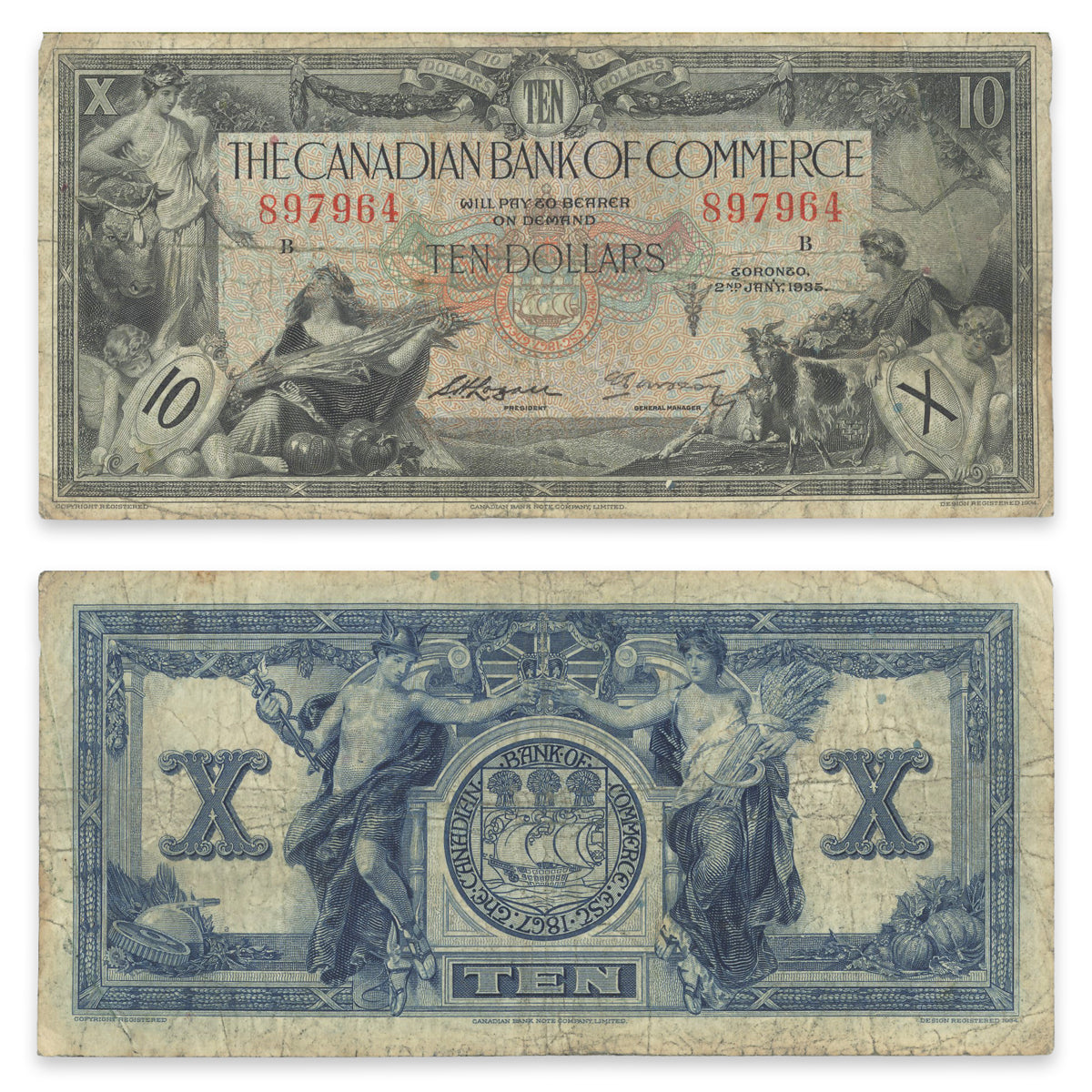 $10 1935 75-18-08a Canadian Bank of Commerce Logan-Arscott F-12