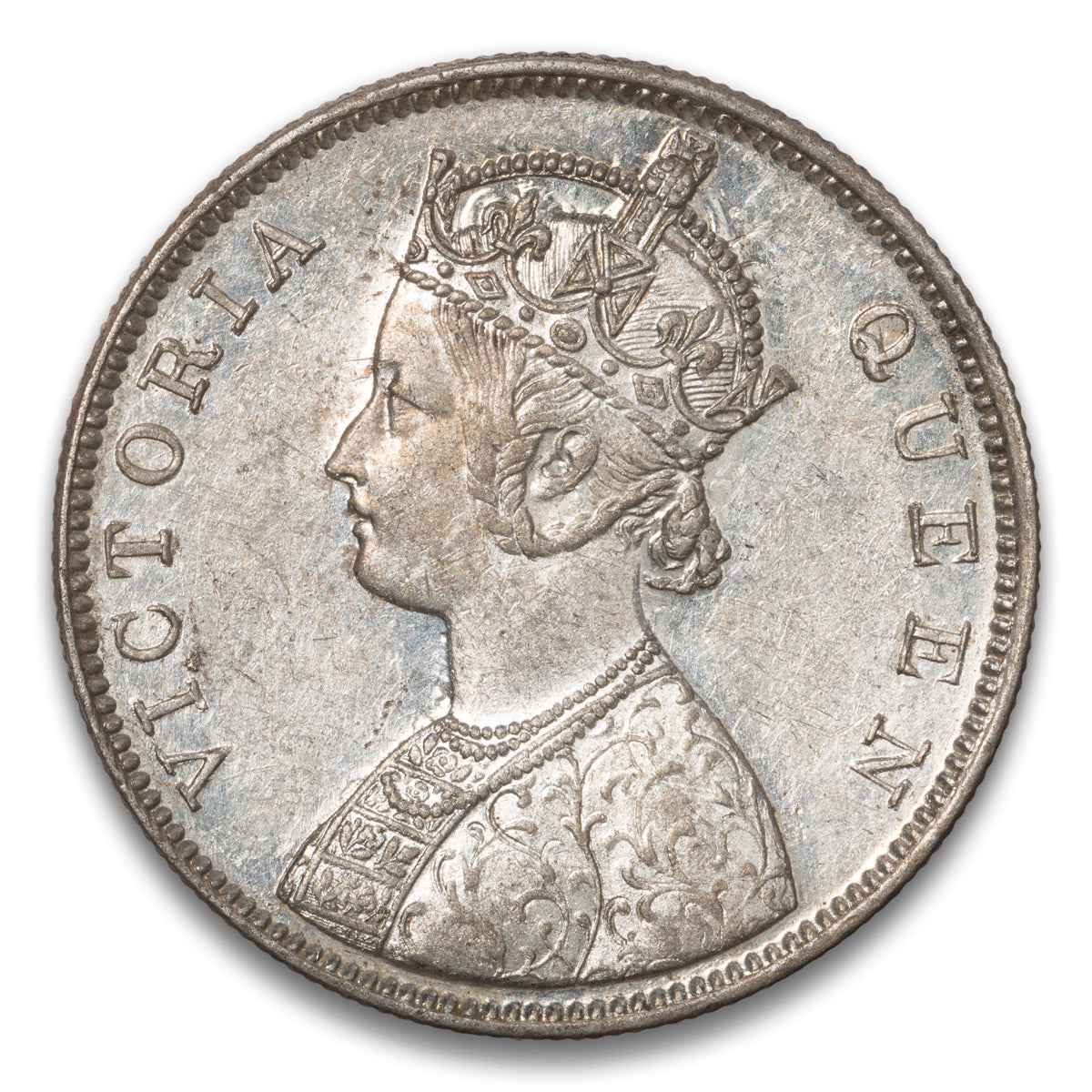 British India Silver 1 Rupee 1862