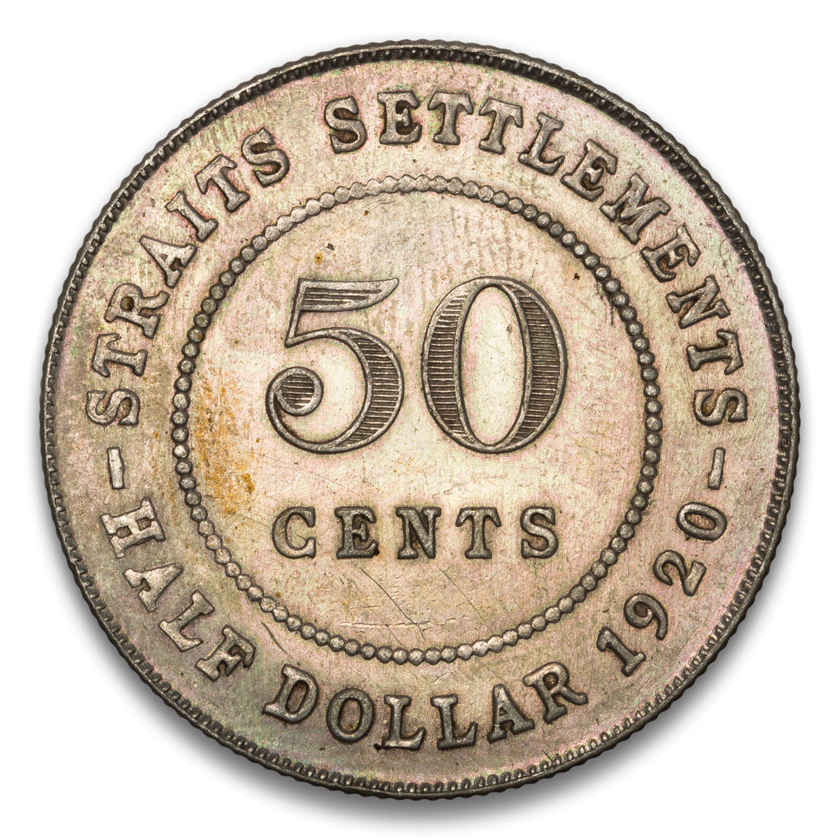 Straits Settlements 50 Cent Silver 1920
