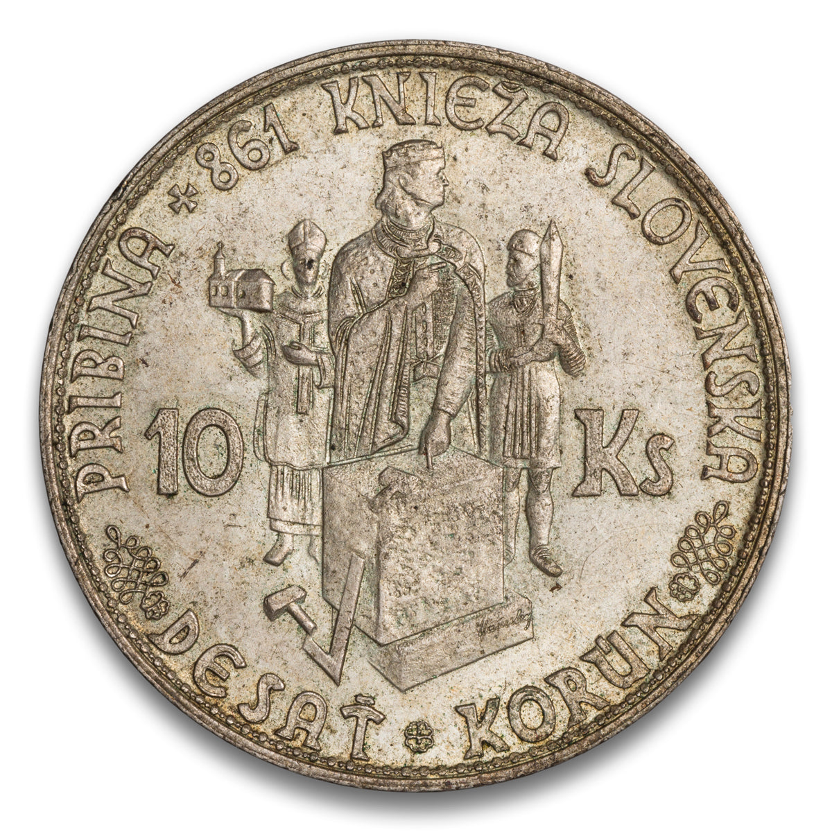 Slovakia Silver 10 Korun 1944