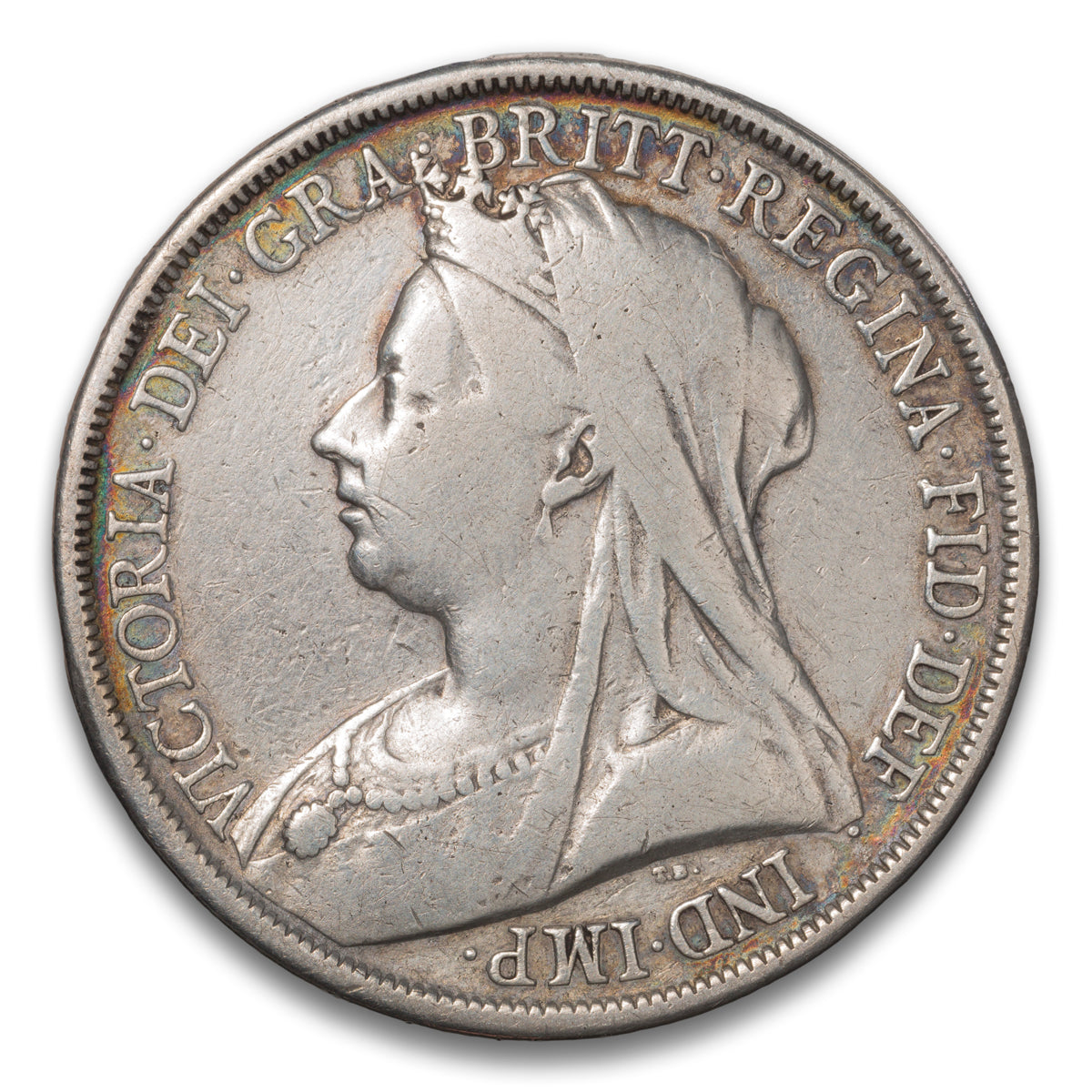 Great Britain Silver 1 Crown 1893 LVI
