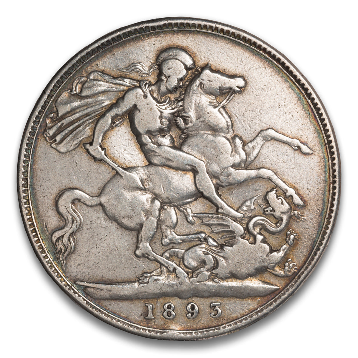 Great Britain Silver 1 Crown 1893 LVI