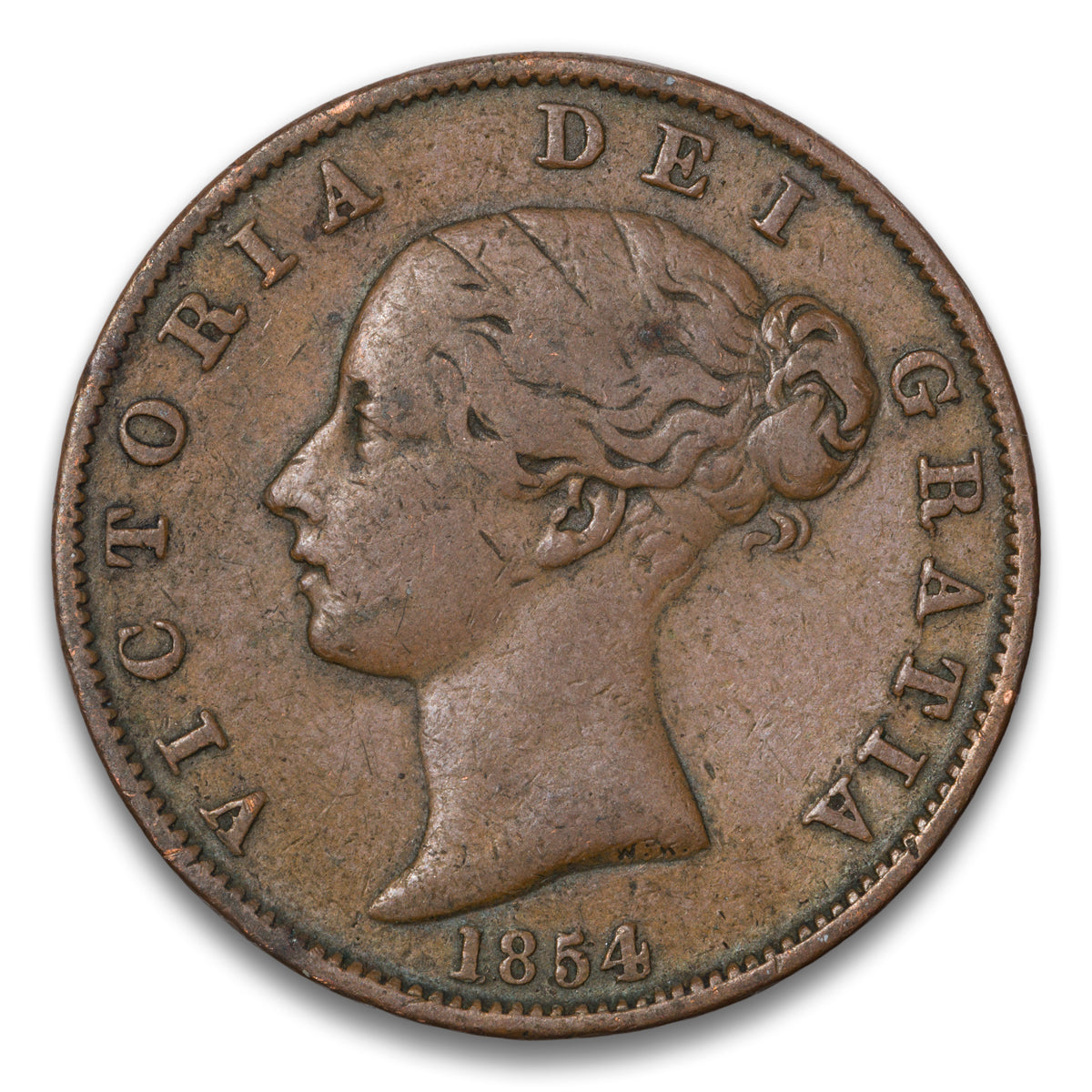 Great Britain Base 1/2 Penny 1854