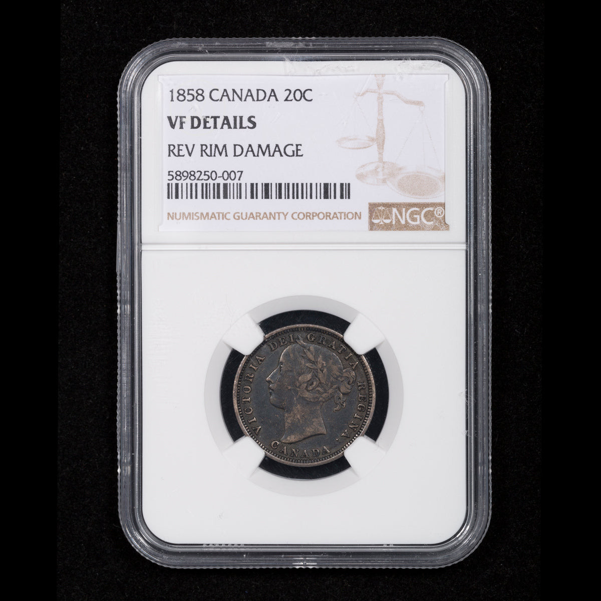 20 Cent 1858 NGC VF-20