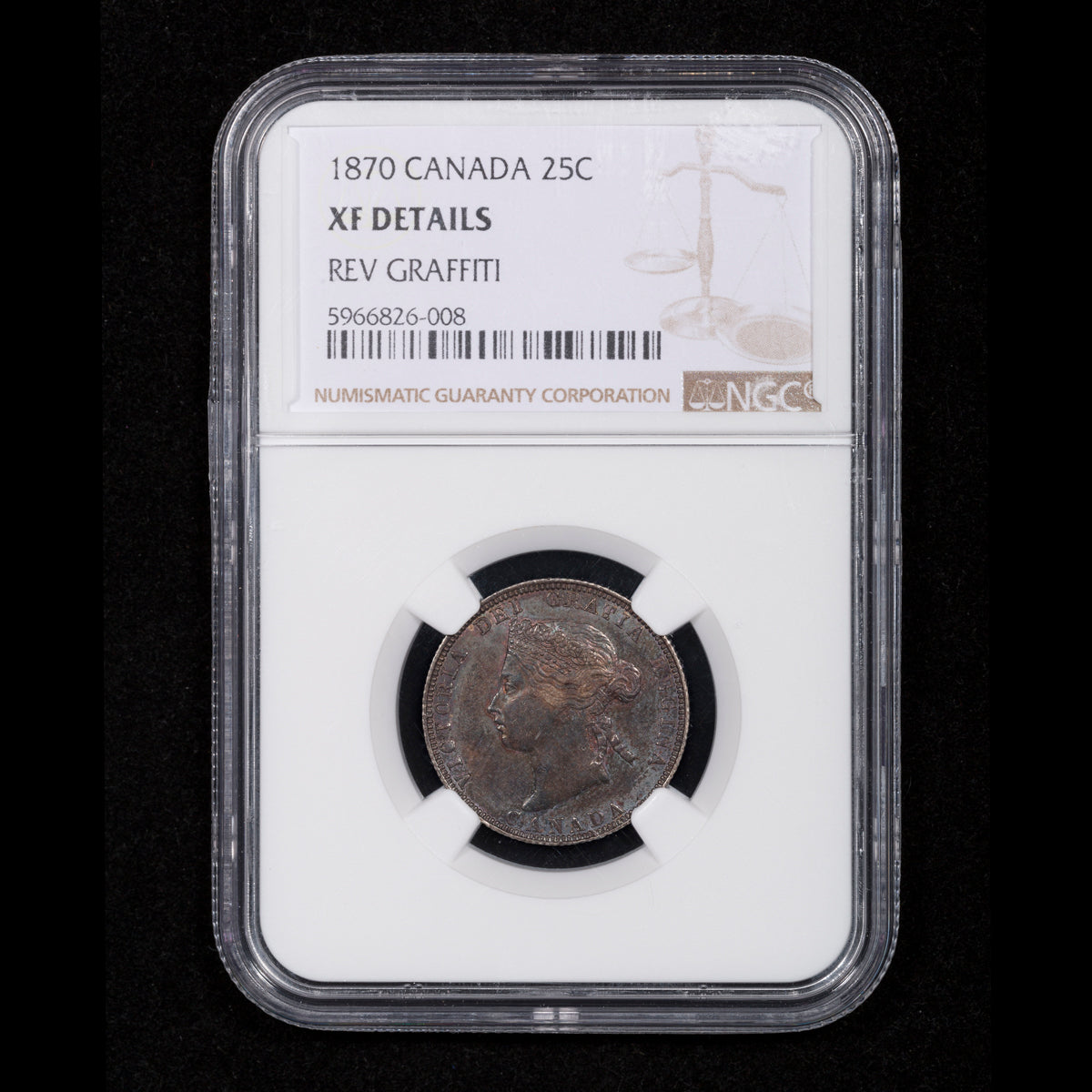25 Cent 1870 NGC EF-40
