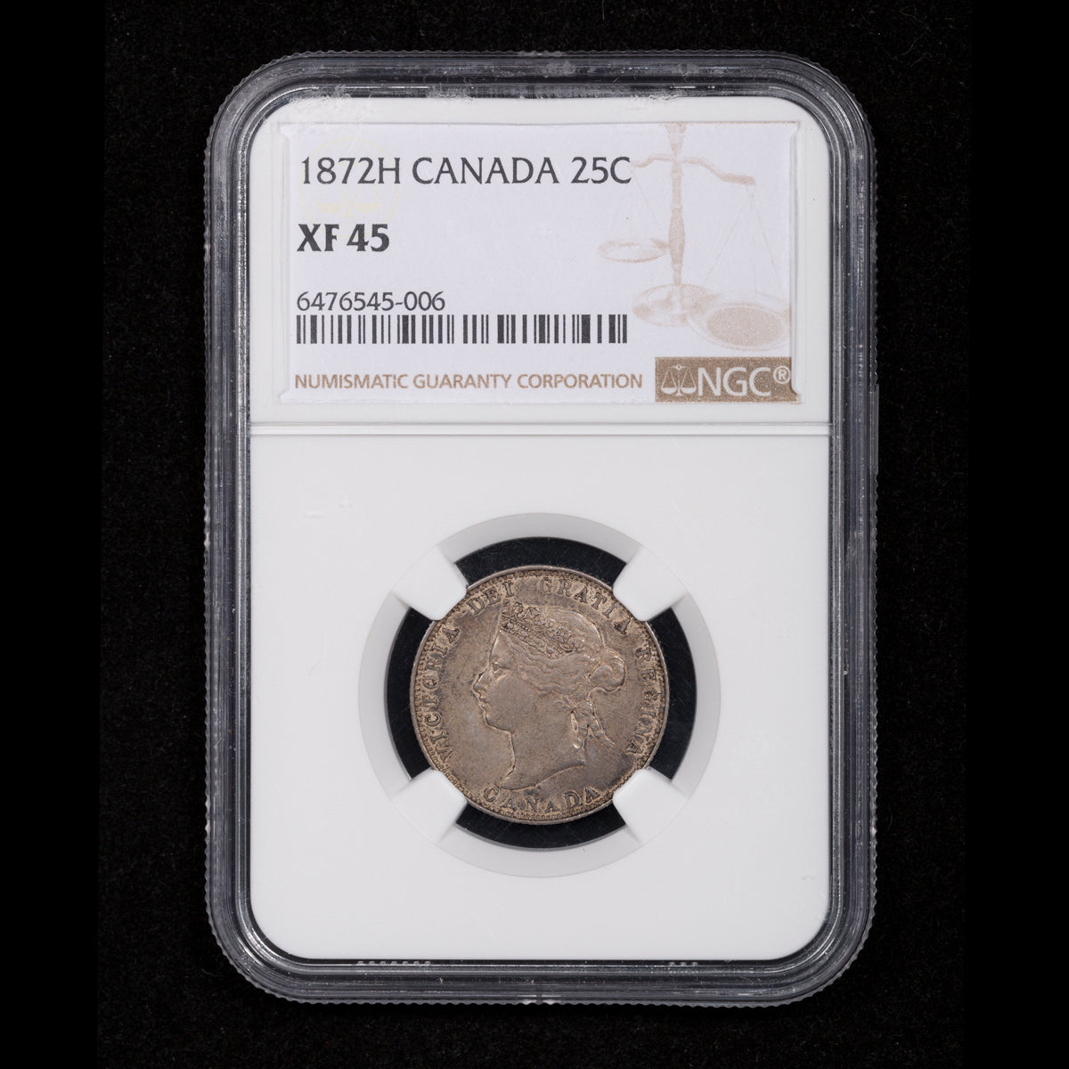 25 Cent 1872H NGC EF-45