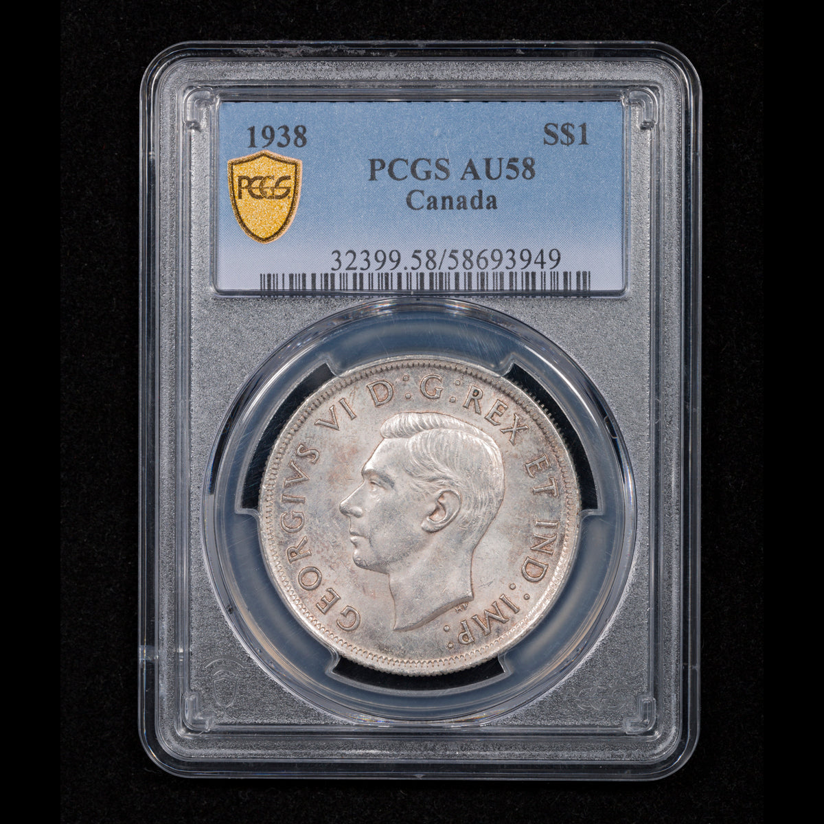 $1 1938 PCGS AU-58