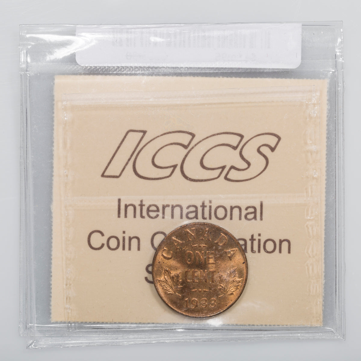 1 Cent 1933 ICCS MS-64 Red