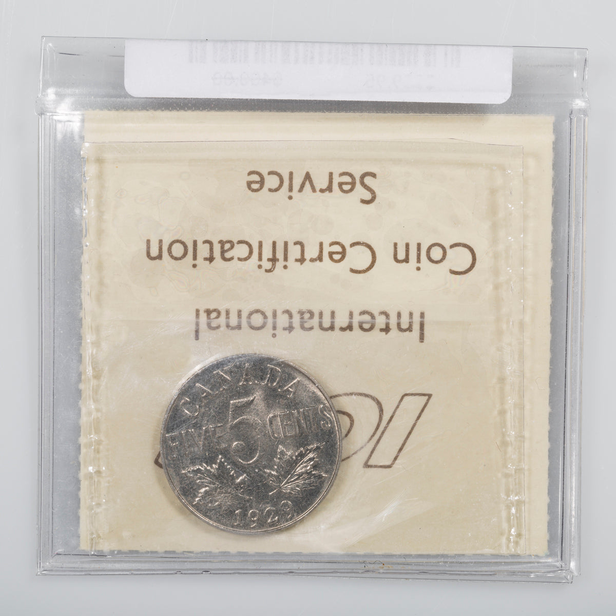 5 Cent 1929 ICCS MS-64