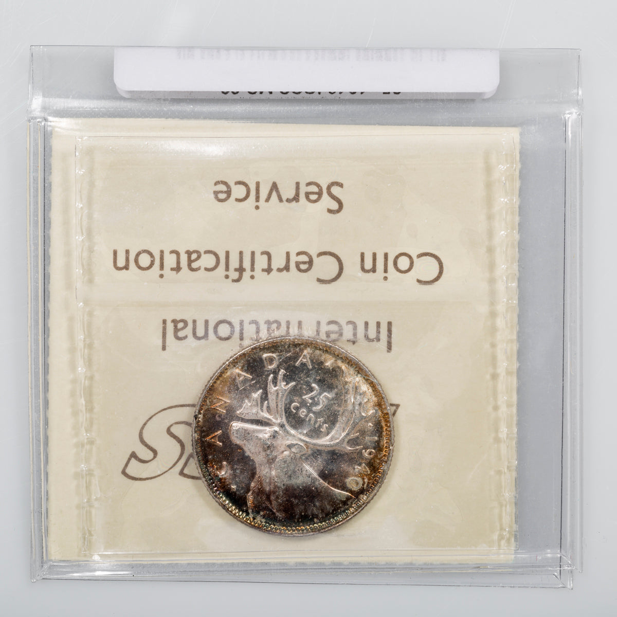 25 Cent 1940 ICCS MS-63