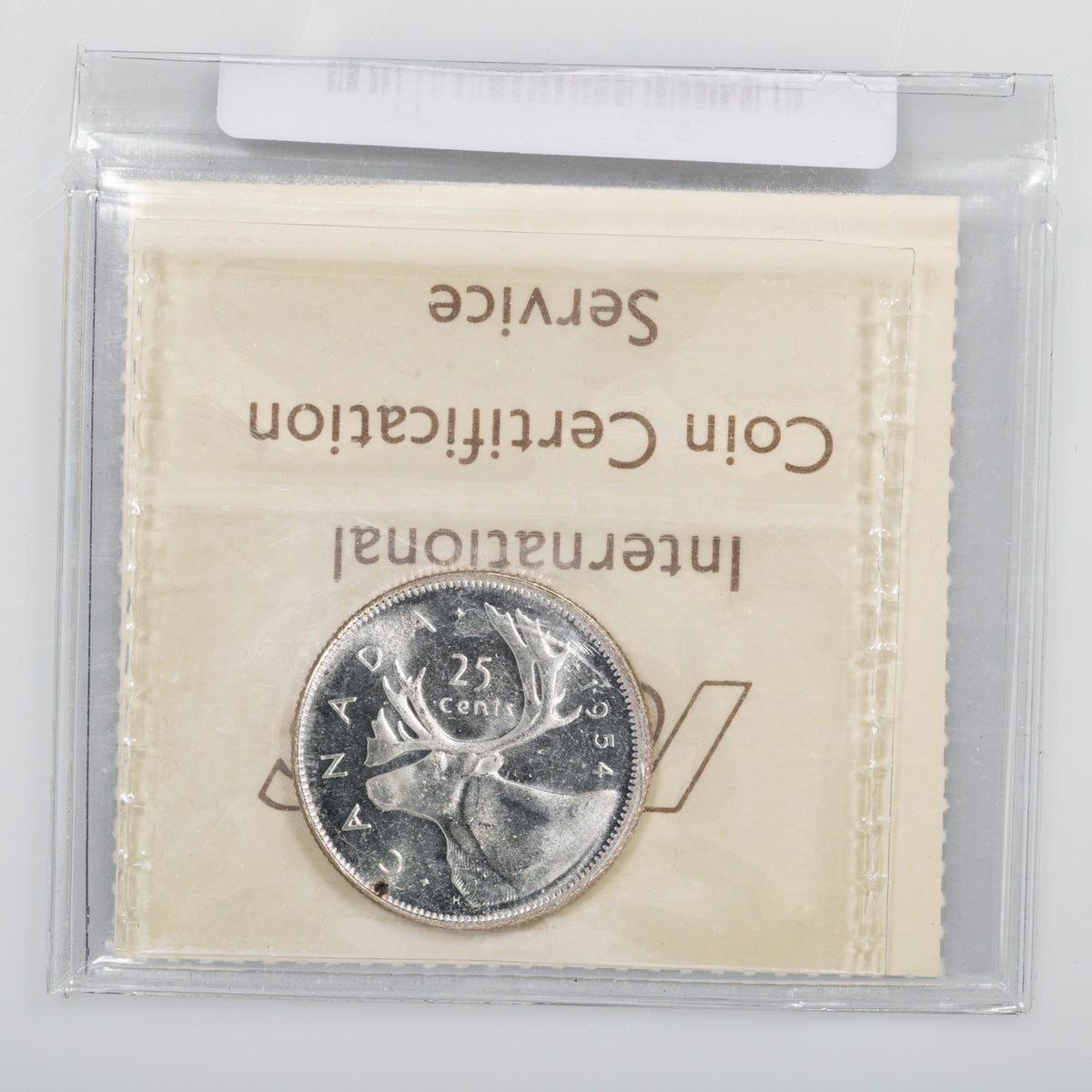 25 Cent 1954 ICCS MS-64 Cameo