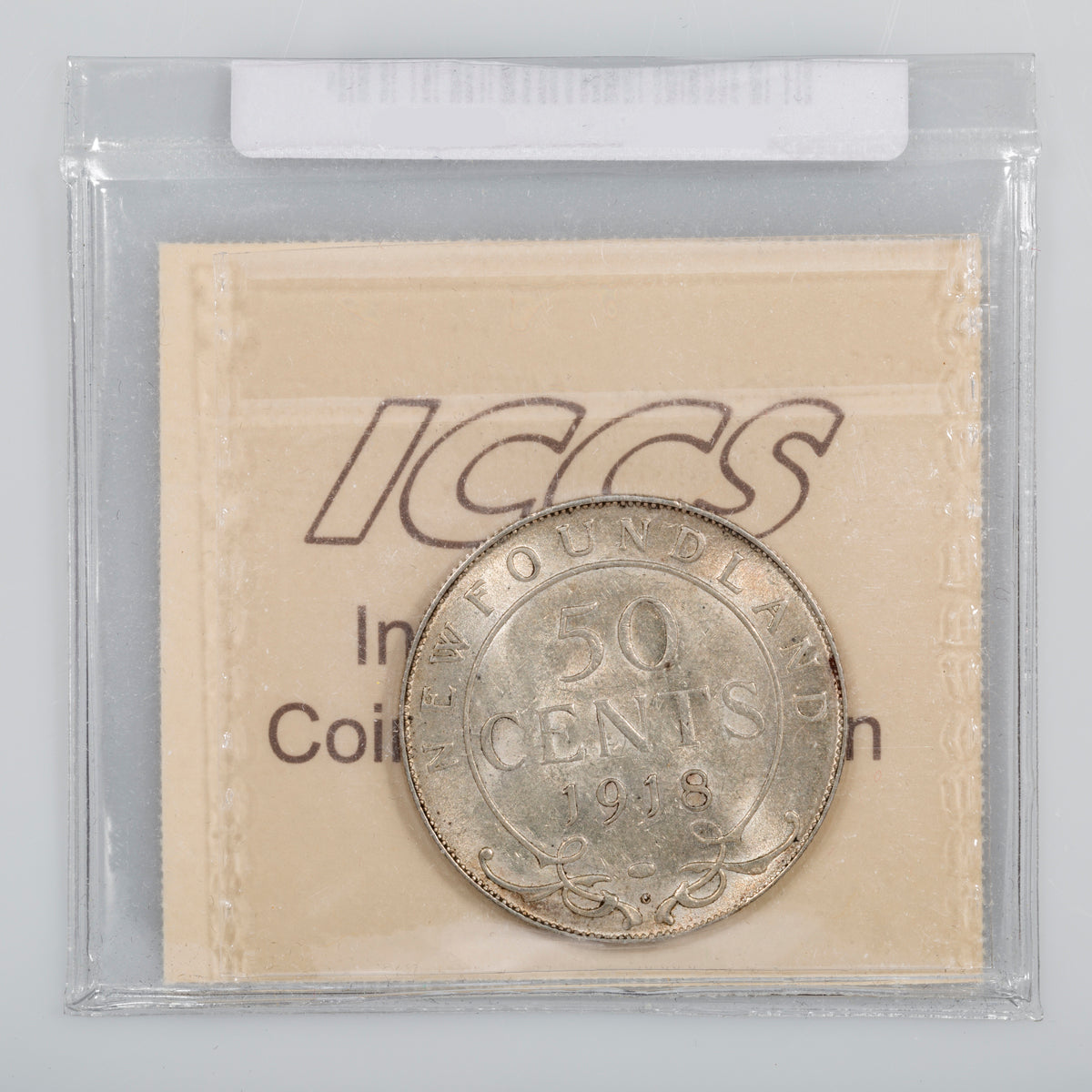 NFLD 50 Cent 1918C ICCS EF-45