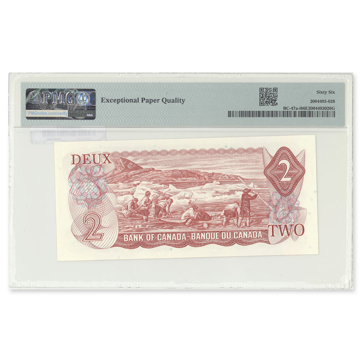 $2 1974 BC-47a-i Low Serial # Lawson-Bouey Prefix ABA PMG GUNC-66 EPQ