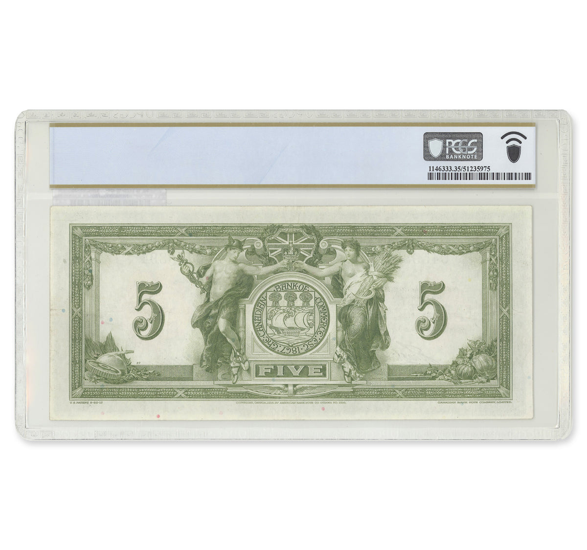 $5 1917 75-16-04-06a Canadian Bank of Commerce Aird-Logan Prefix C PCGS VF-35