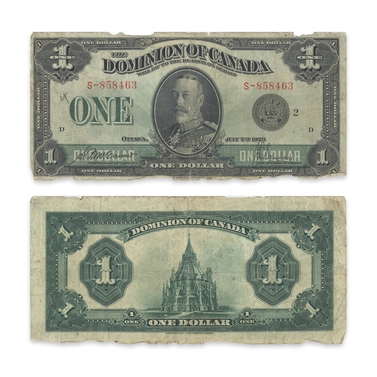 $1 1923 DC-25f McCavour-Saunders Prefix S F-15