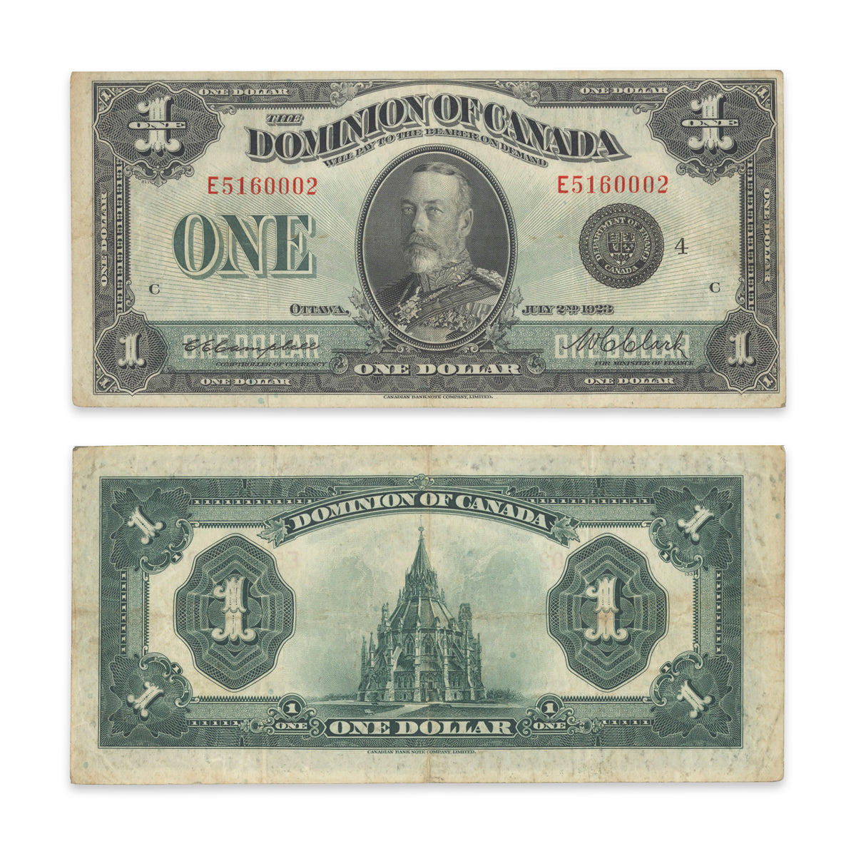 $1 1923 DC-25o Campbell-Clark Prefix E VF-30