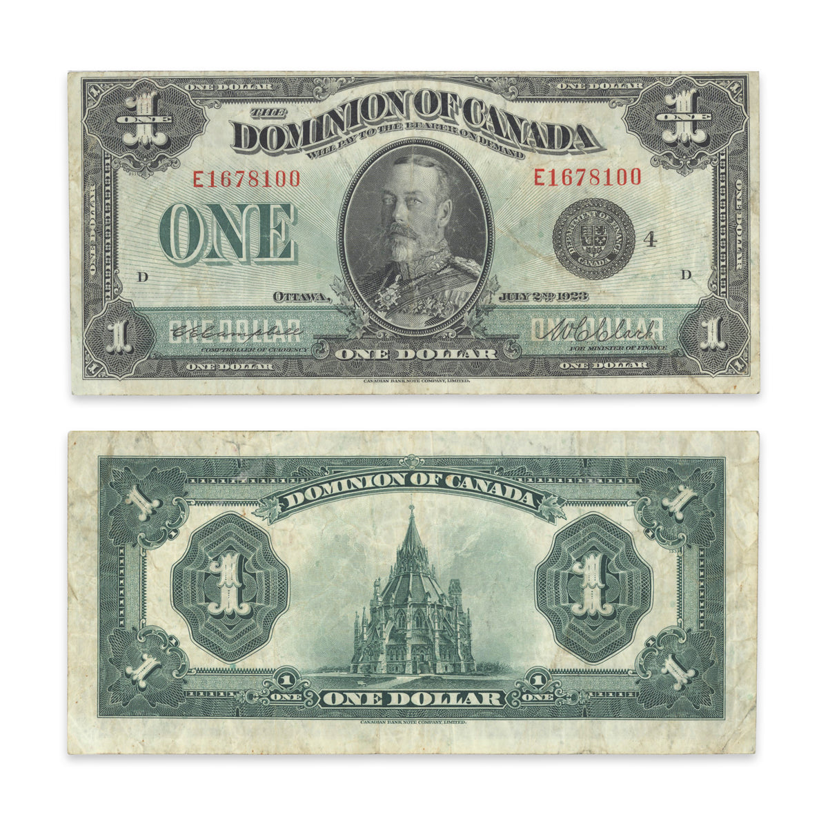 $1 1923 DC-25o Campbell-Clark Prefix E VF-30