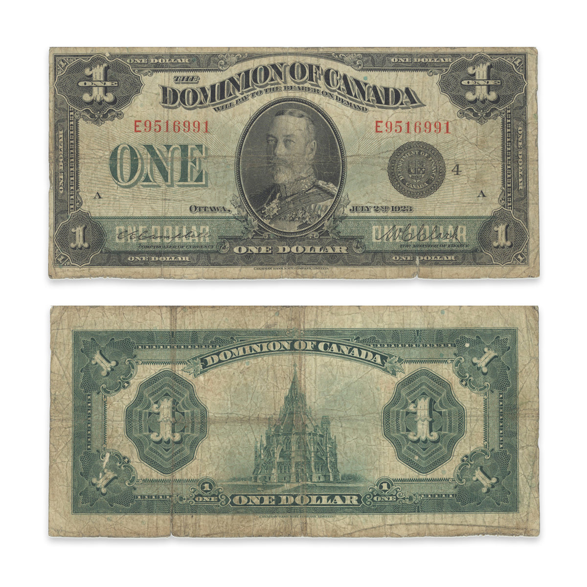 $1 1923 DC-25o Campbell-Clark Prefix E G-6