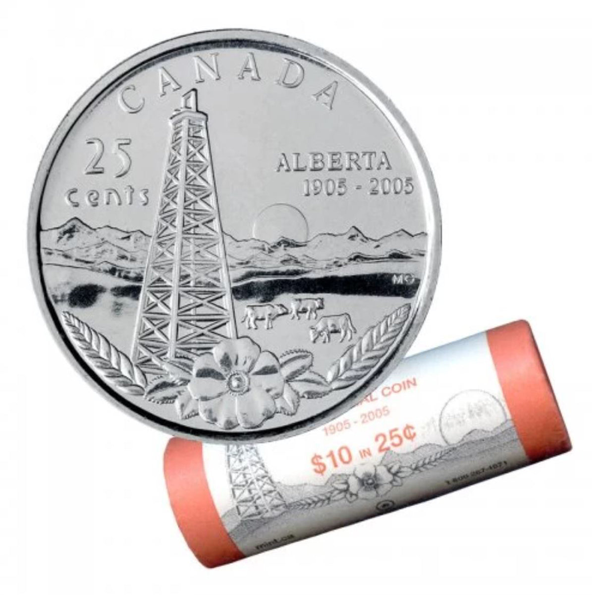 2005 25 Cent Alberta Centennial - Coin Roll