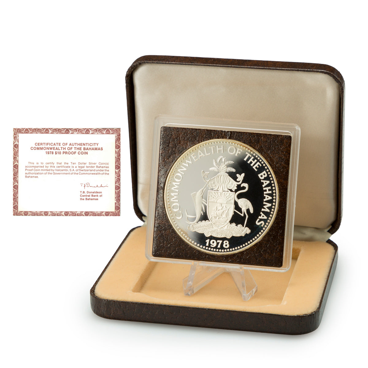 バハマ 10ドル記念硬貨 1978年 1978 $10 Bahamas Anniversary: Prince Charles - Silver Coin