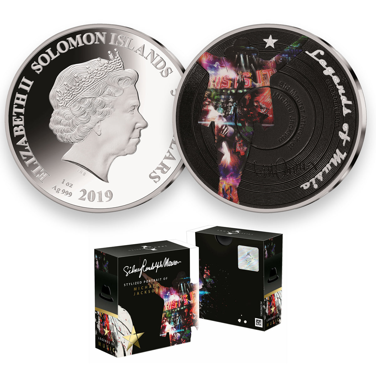 2019 $5 Legends of Music: Michael Jackson - Pure Silver Coin