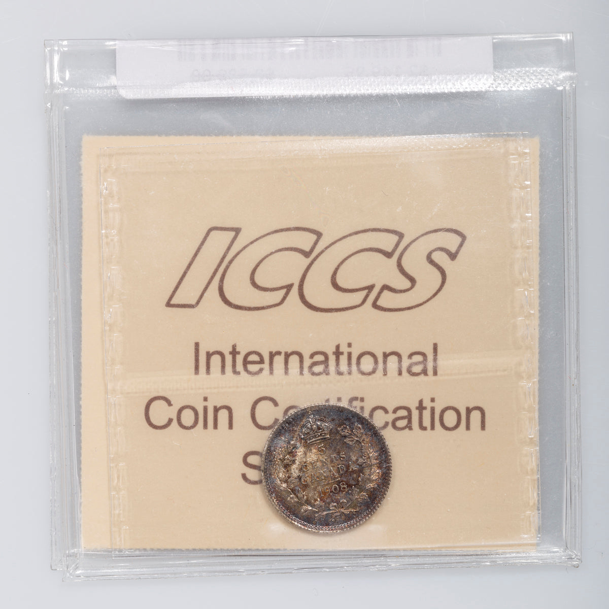 5 Cent 1908 Large 8 ICCS MS-64
