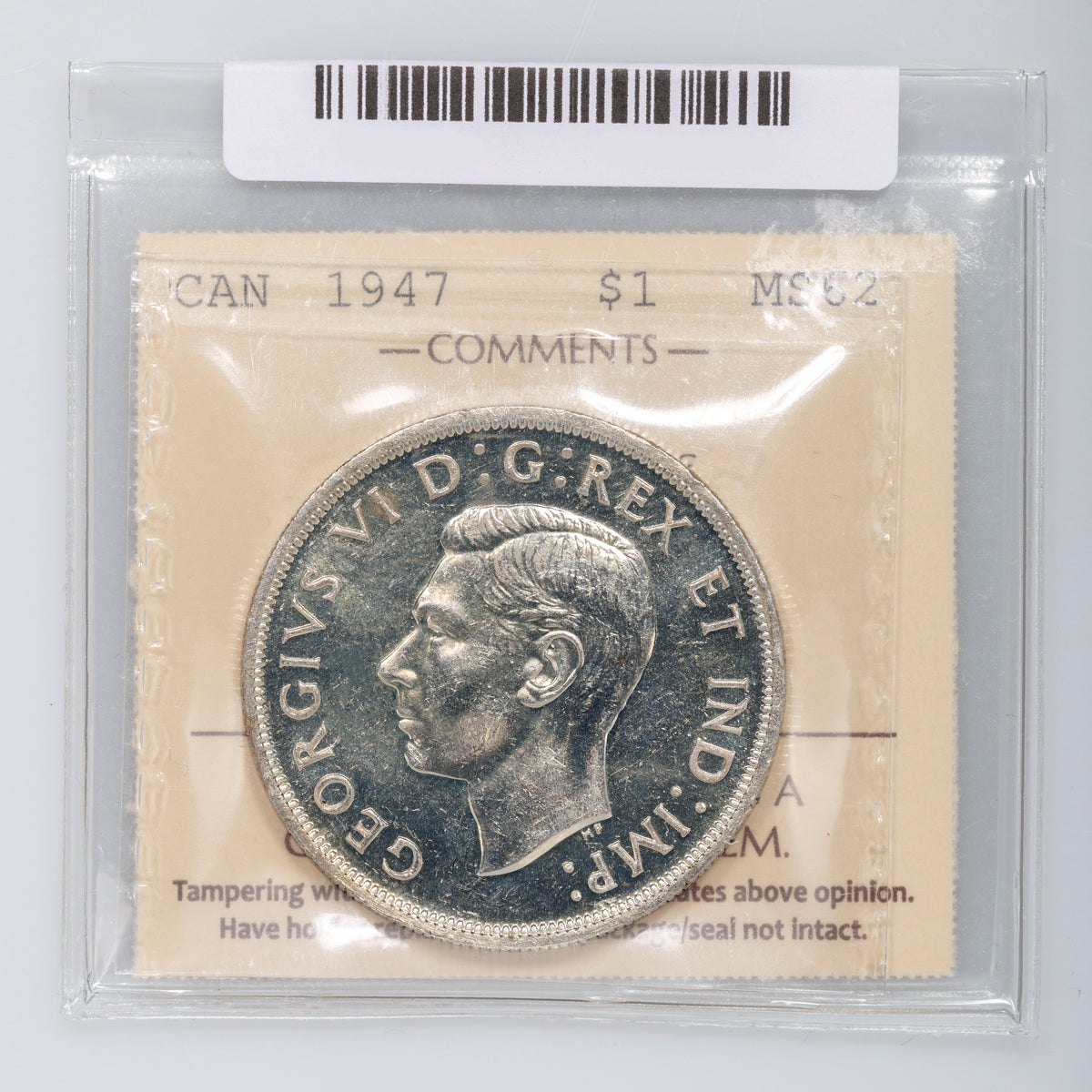 $1 1947 Maple Leaf ICCS MS-62