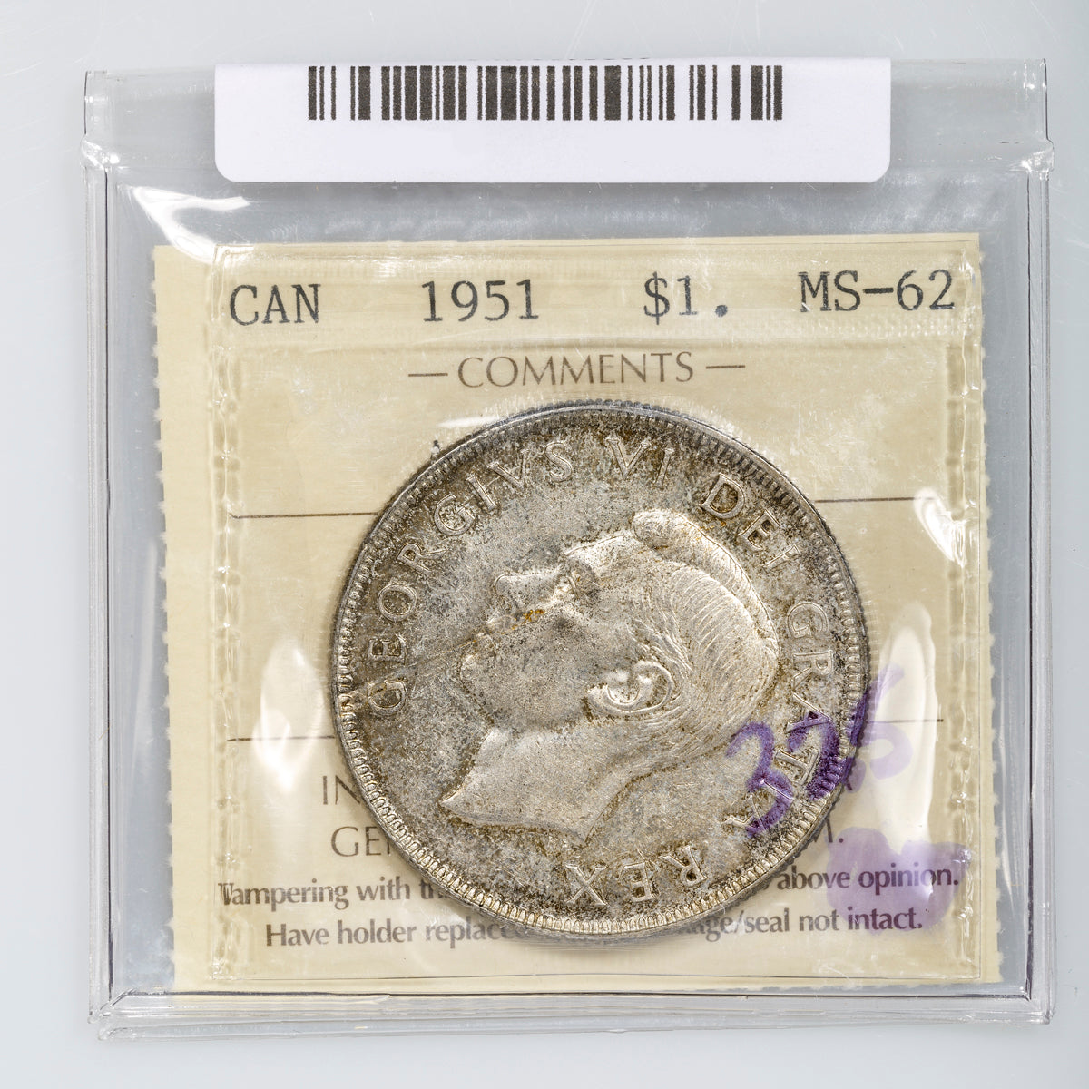 $1 1951 Arnprior ICCS MS-62