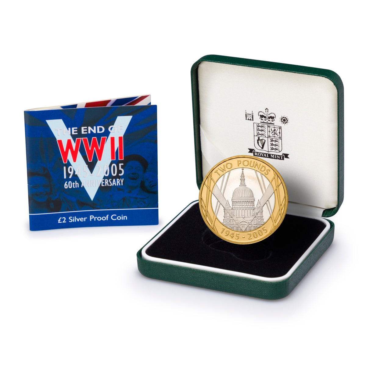 2005 2 Pounds 60th Anniversary of the End of WWII - Sterling Silver Coin