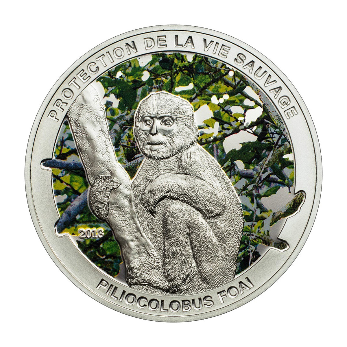 2013 1000 Francs Piliocolobus Foai - Sterling Silver Coin