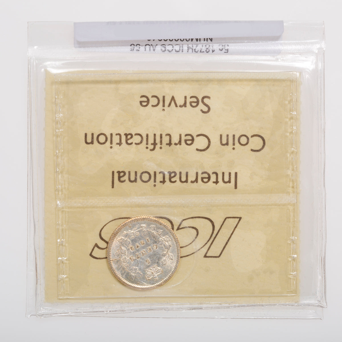 5 Cent 1872H ICCS AU-55