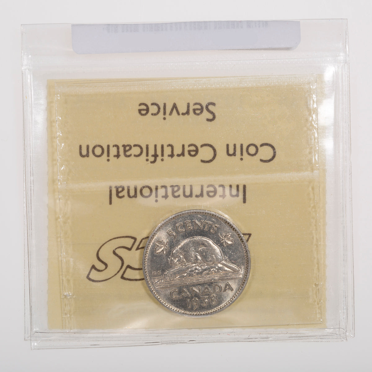 5 Cent 1938 ICCS AU-55