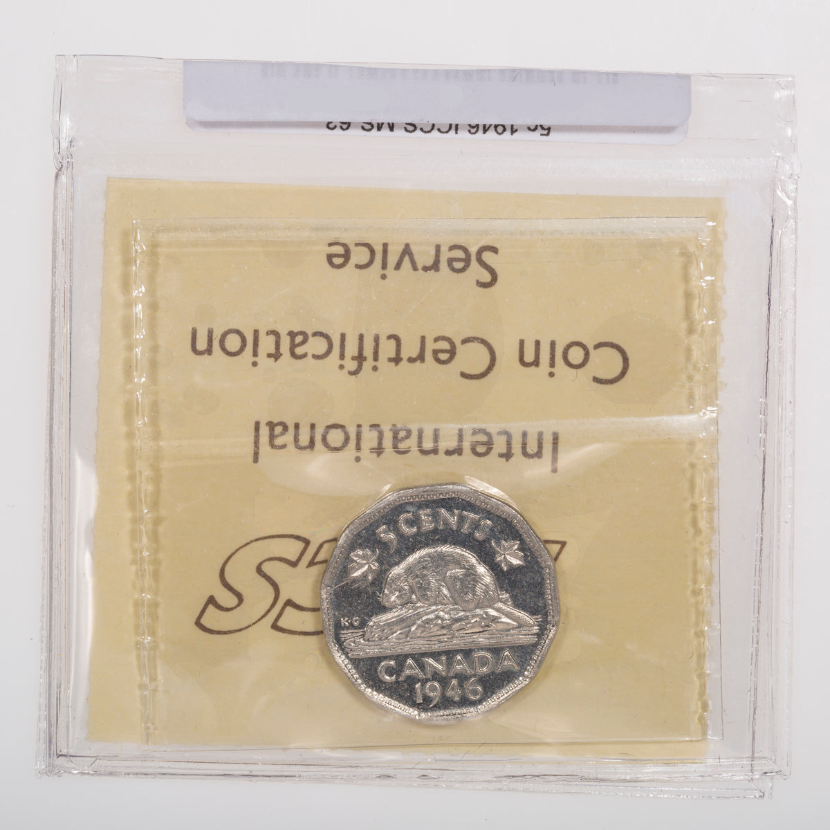 5 Cent 1946 ICCS MS-63