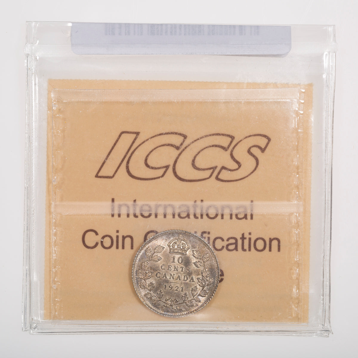 10 Cent 1921 ICCS MS-65