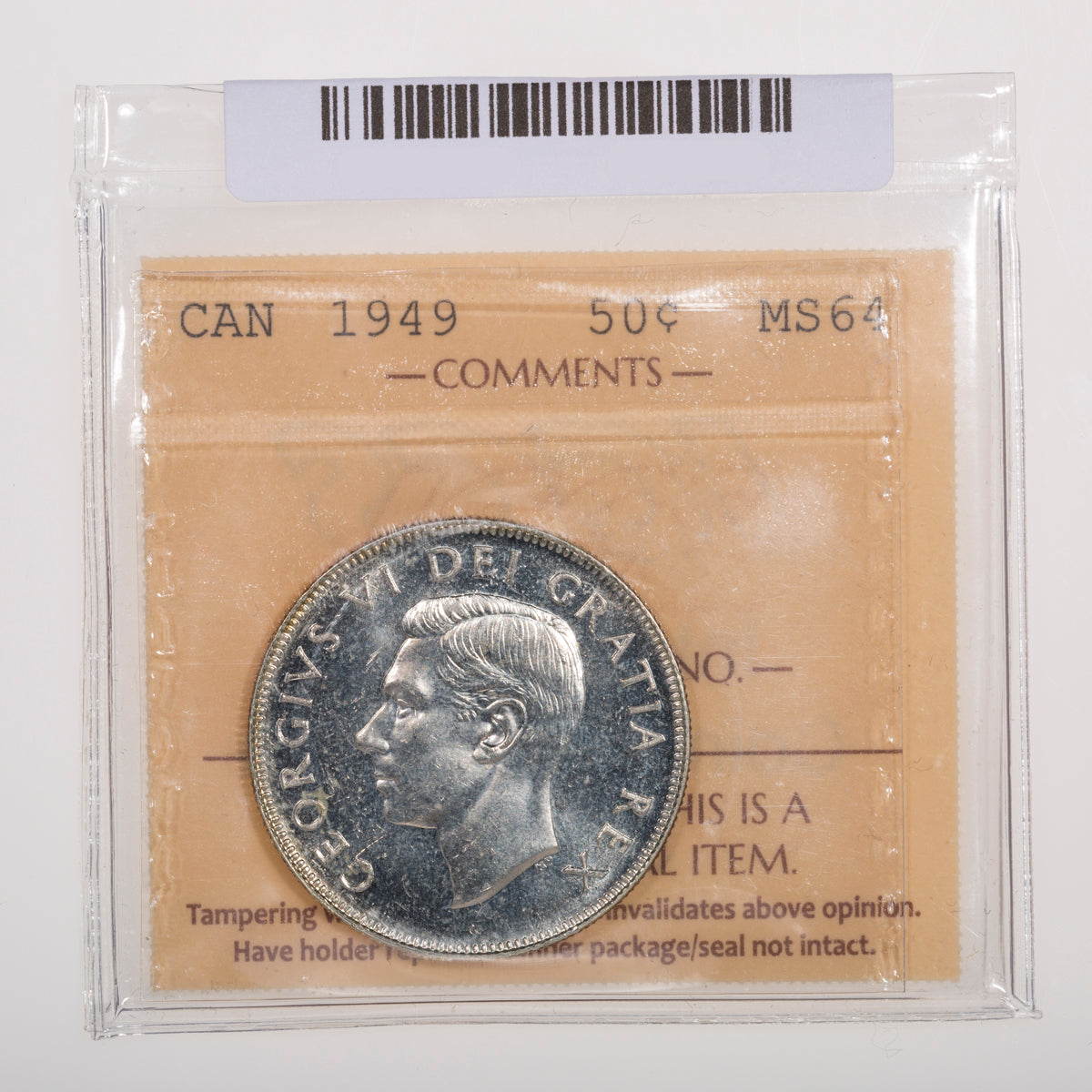 50 Cent 1949 ICCS MS-64
