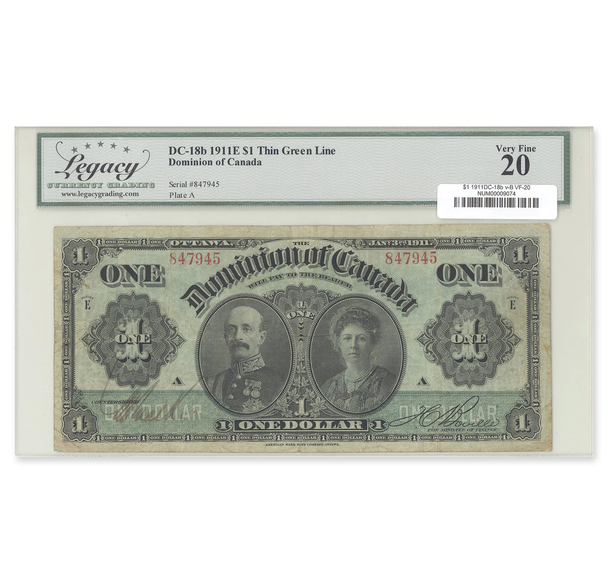 $1 1911E DC-18b various-Boville Legacy VF-20