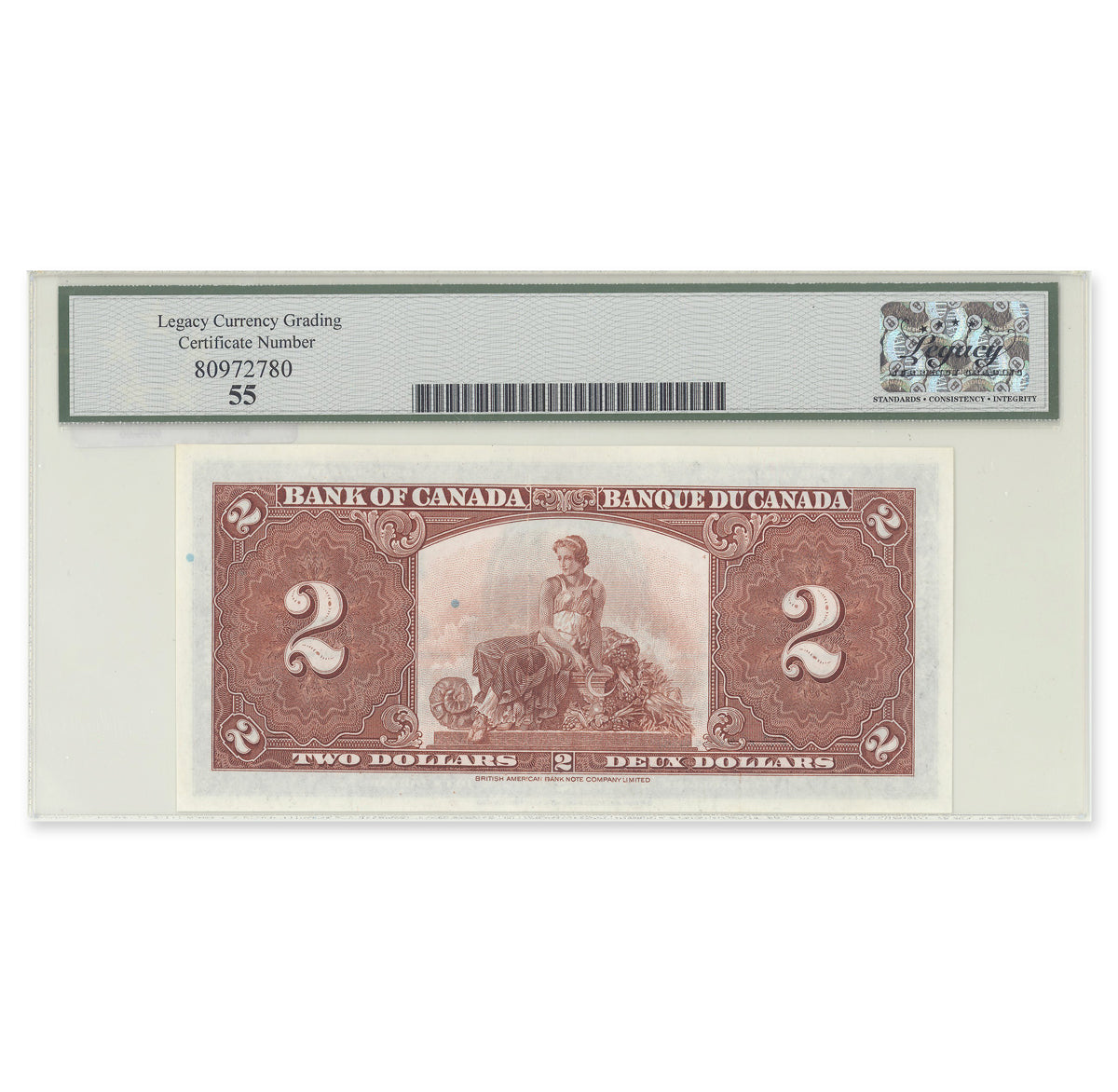 $2 1937 BC-22a Osborne-Towers Prefix B/B Legacy AU-55