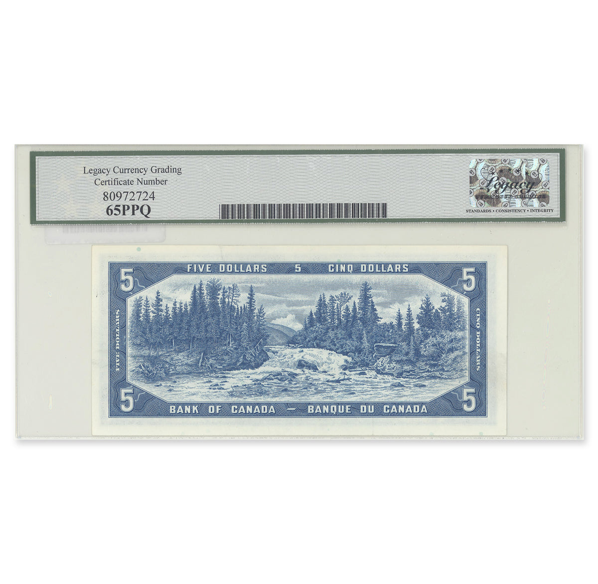 $5 1954 Devil's Face Series BC-31a Coyne-Towers Prefix B/C Legacy GUNC-65 PPQ