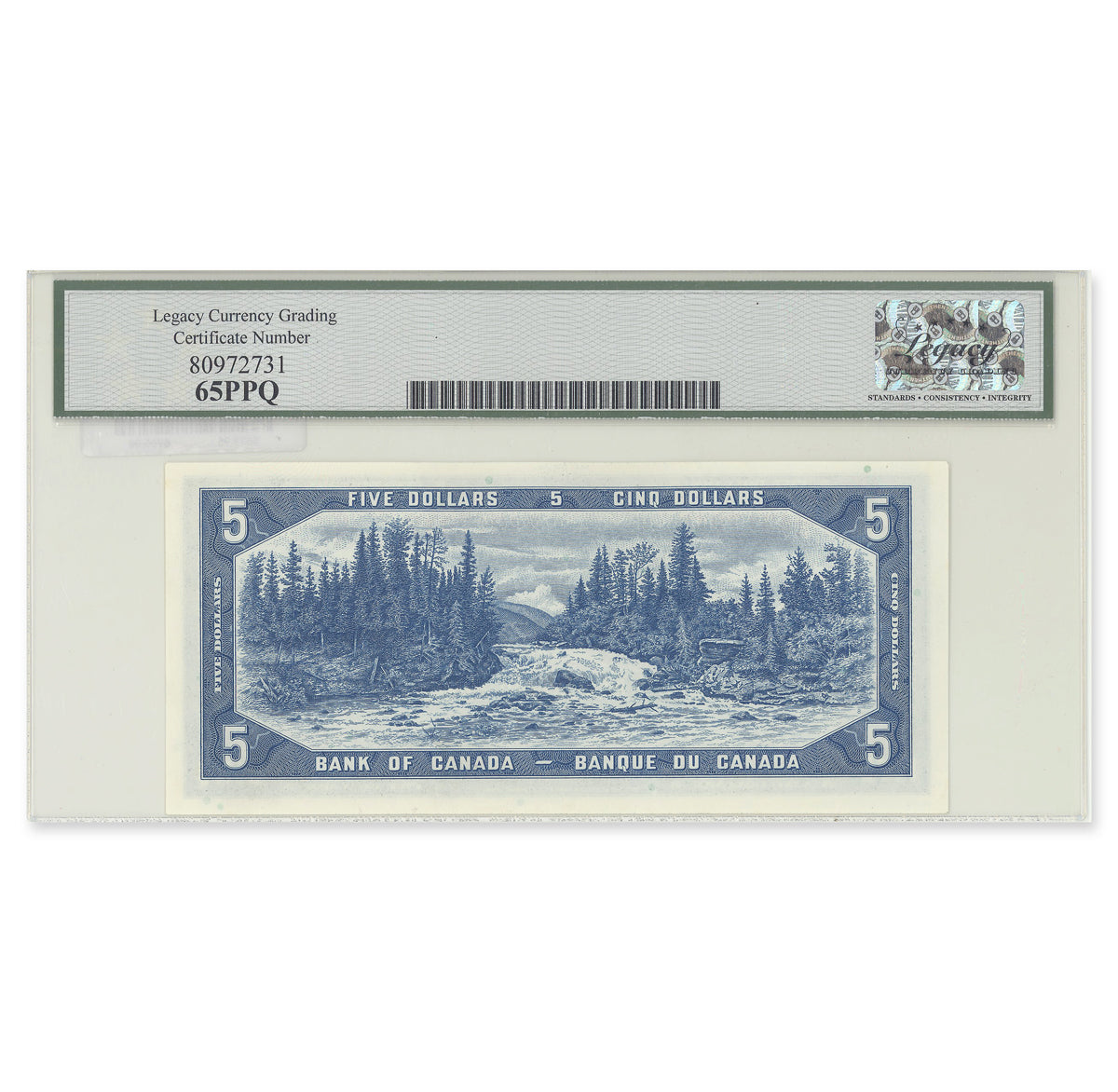 $5 1954 Devil's Face Series BC-31a Coyne-Towers Prefix C/C Legacy GUNC-65 PPQ